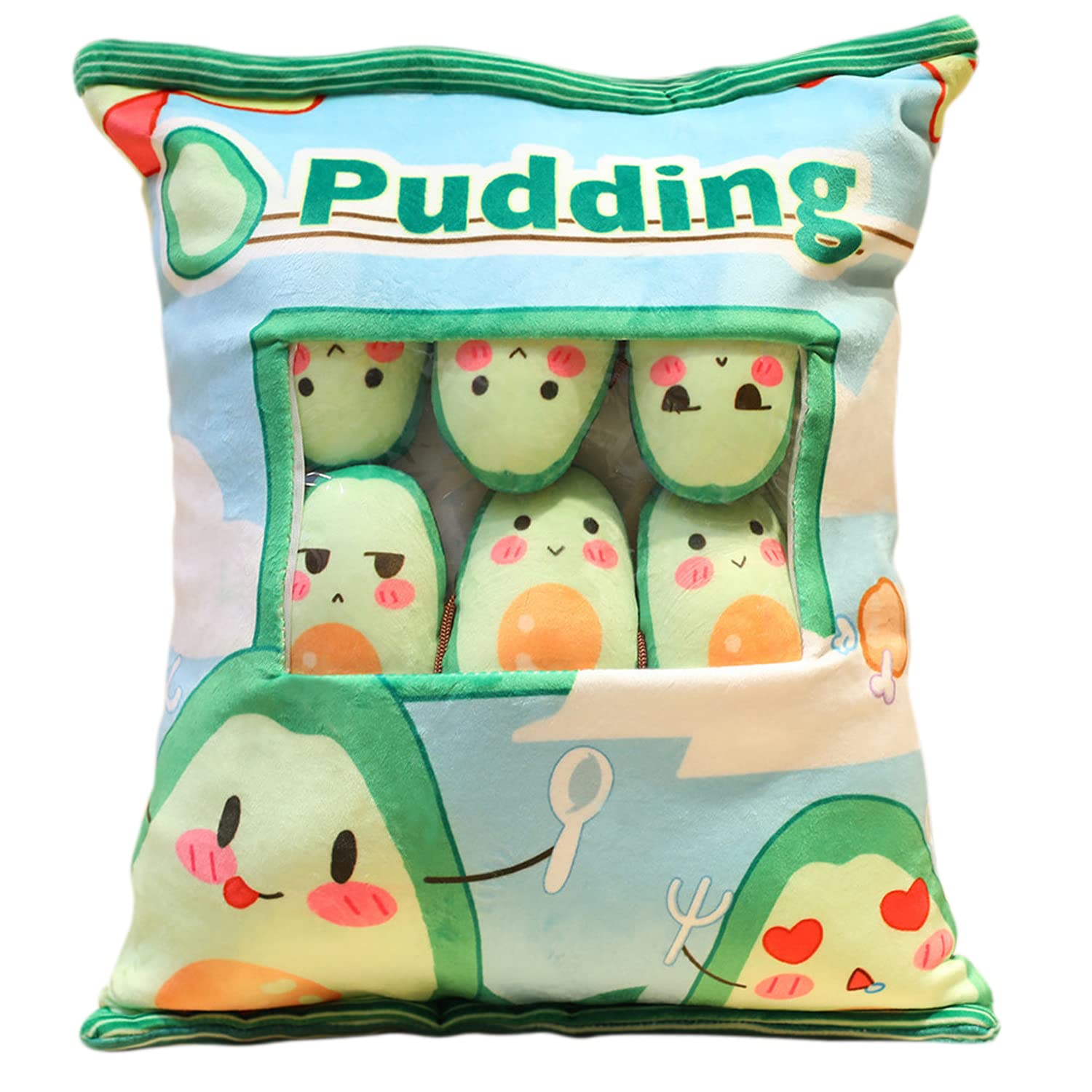 Soft Avocado Plush Pillow - Cute Stuffed Toy Gift for Girls, Teens & Kids - Decorative Sofa & Chair Pillow - Perfect for Bedroom Decor, Birthday Gifts & Cozy Home Accessories