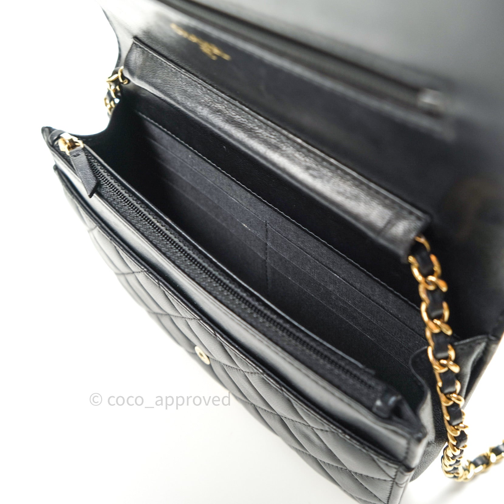 Chanel Boy Wallet on Chain WOC Black Lambskin Gold Hardware - Luxury Crossbody Bag for Women, Perfect for Evening Parties & Daily Use
