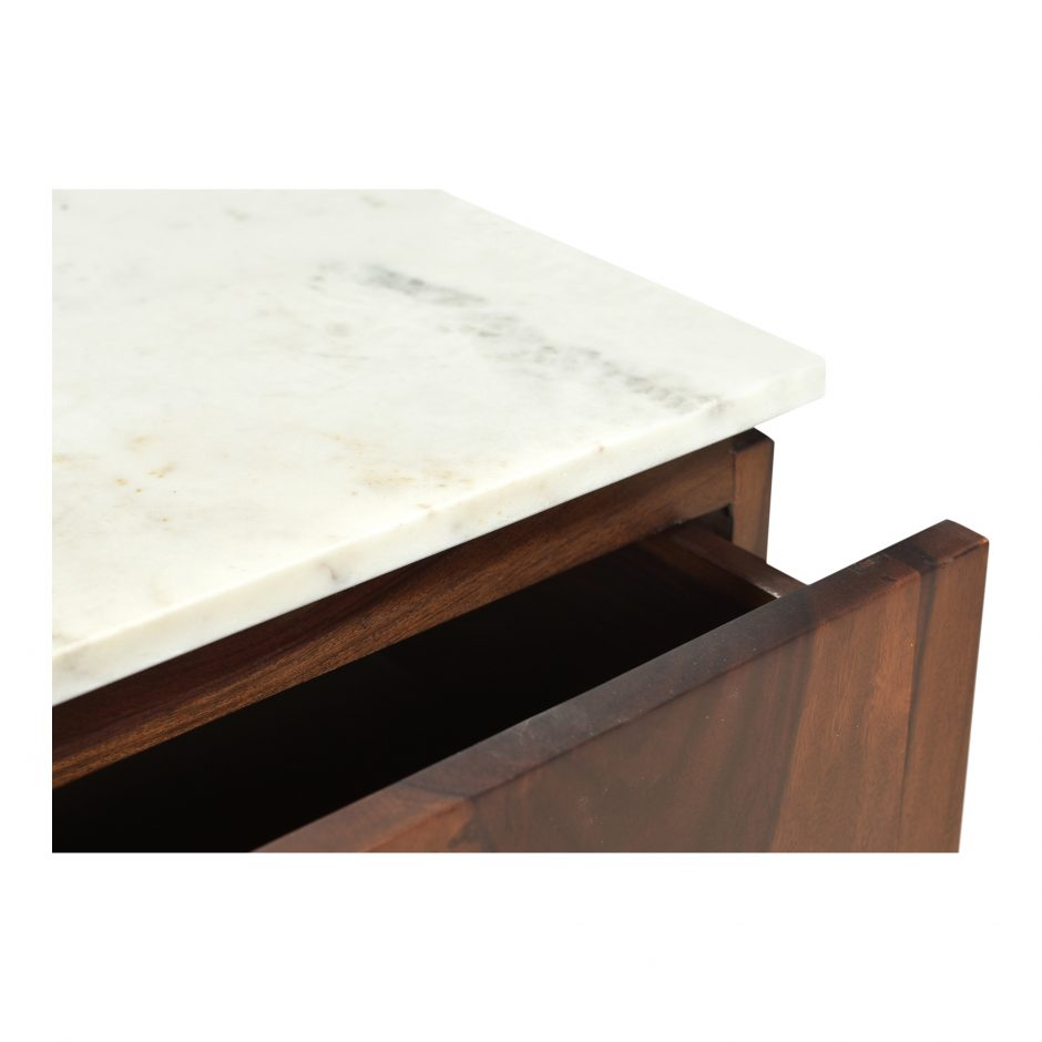 Modern Dominic Nightstand with USB Ports - Stylish Bedside Table for Bedroom, Living Room & Office - Compact Storage Cabinet with Drawer & Shelf