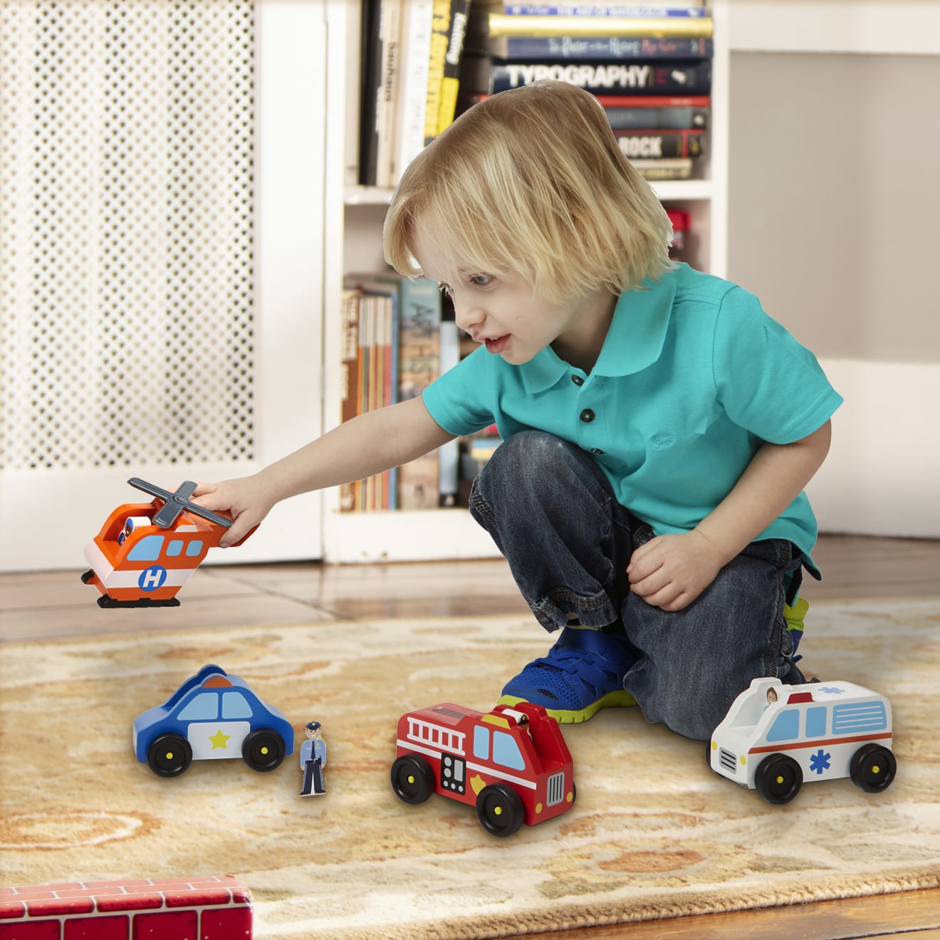 Emergency Vehicle Toy Set - Police Car, Fire Truck & Ambulance for Kids - Perfect for Playtime, Learning & Pretend Rescue Missions