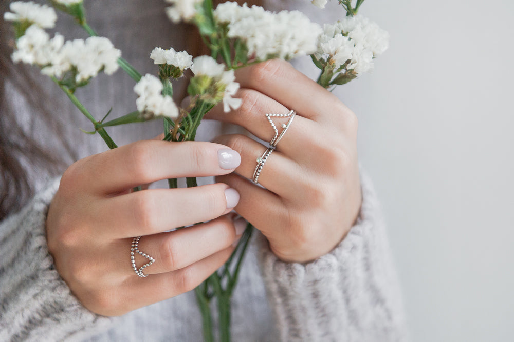 Peak Silver Ring for Women - Elegant Sterling Silver Band Ring for Everyday Wear, Gift & Special Occasions
