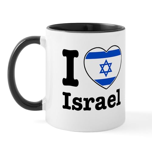 White/Black Inside - I Love Israel Mug