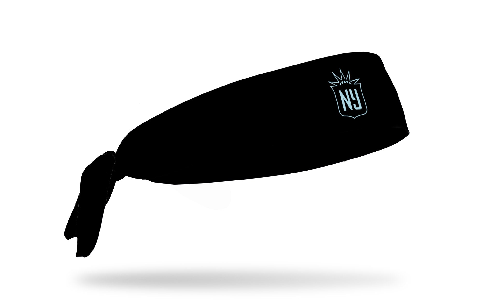 Gotham FC Logo Black Flex Tie Headband - Official NJ/NY Soccer Team Headwear for Women & Men - Perfect for Running, Workouts, and Soccer Games