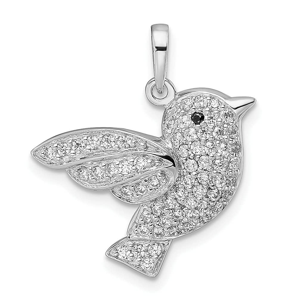 925 Silver CZ Bird Pendant Necklace for Women - Elegant Gift & Everyday Jewelry