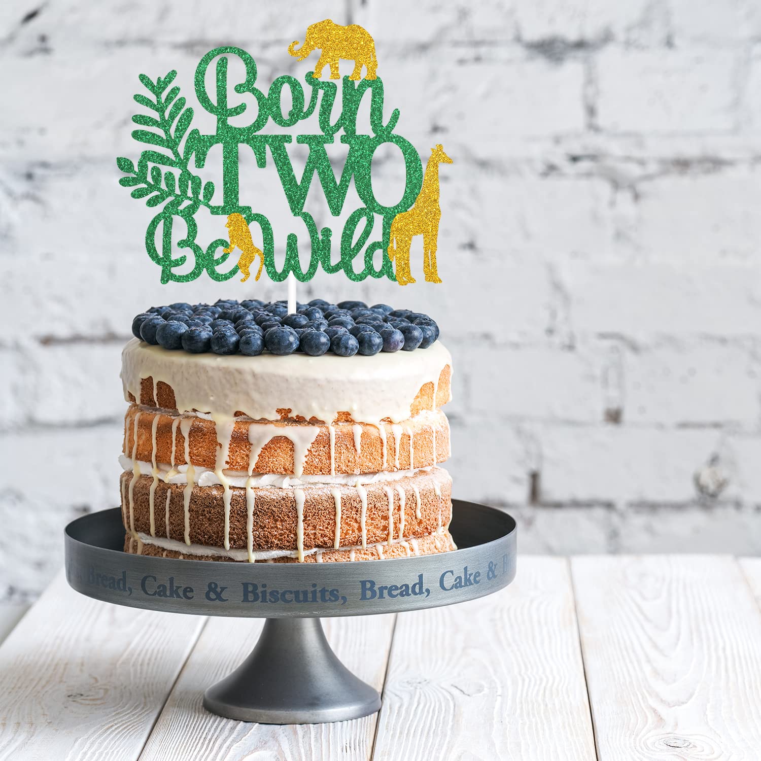 Wild Safari 2nd Birthday Cake Topper - Jungle Themed Birthday Decorations for Girls - Happy 2nd Birthday Party Supplies - Perfect for Jungle Safari Themed Cakes, Cupcakes & Dessert Tables
