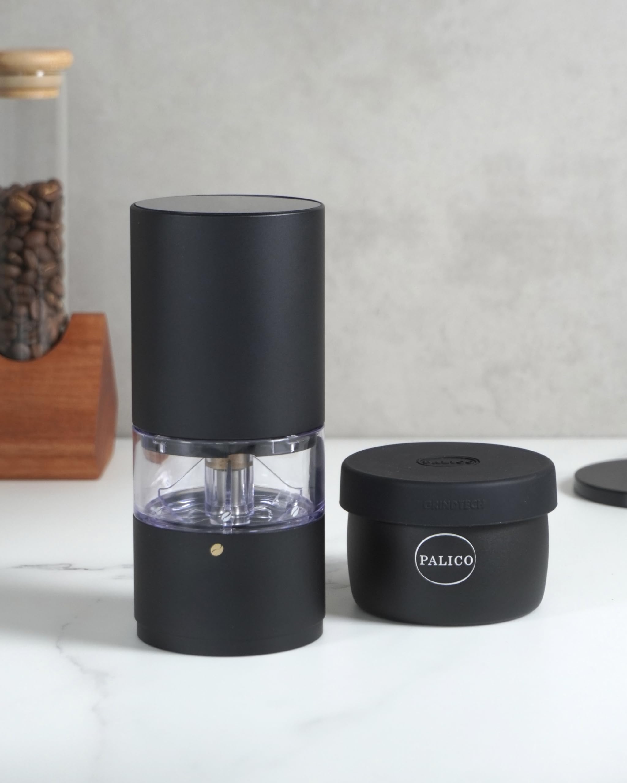PALICO GrindTech STD - Portable Rechargeable Electric Coffee Grinder with USB-C Charging, 20 Adjustable Grind Settings, Stainless Steel Conical Burr - Perfect for Home, Office, Travel & Camping | Fresh Ground Coffee Anywhere
