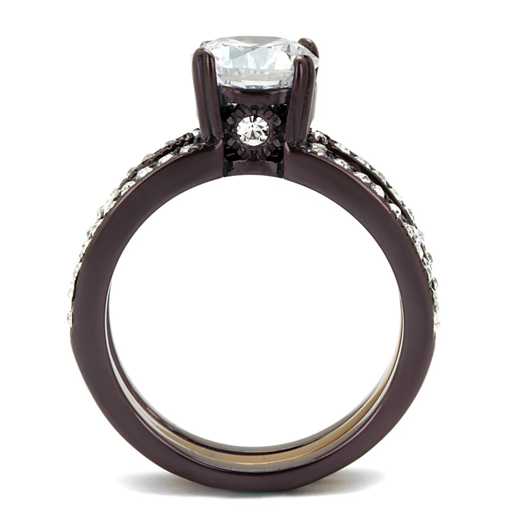 2.75ct CZ Chocolate Wedding Ring Set for Women Size 5-10 - Elegant Bridal Jewelry