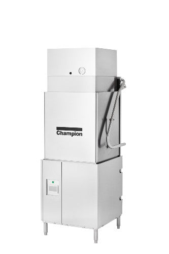 Champion DH 6000T VHR Genesis Commercial Dishwasher - Stainless Steel Door Type with Booster Heater, High Temperature & Heat Sanitizing, Ventless High Hood Design - Perfect for Restaurants, Catering & High-Volume Kitchen Use
