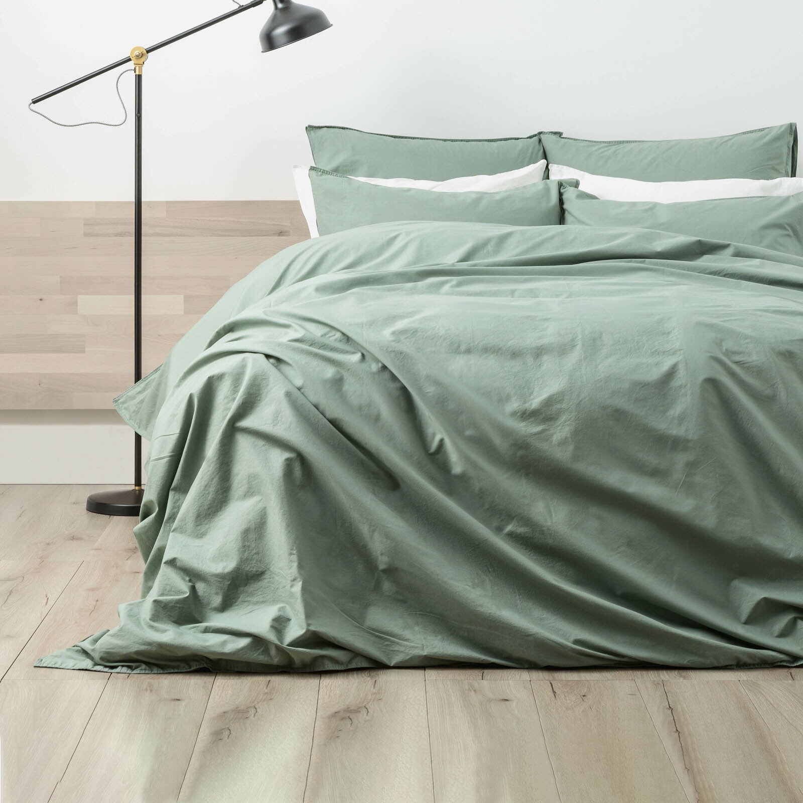 Helena 300 Thread Count Vintage Stone Washed Quilt Cover Set - CACTUS Design by Renee Taylor | Soft Bedding for Cozy Bedrooms & Guest Rooms