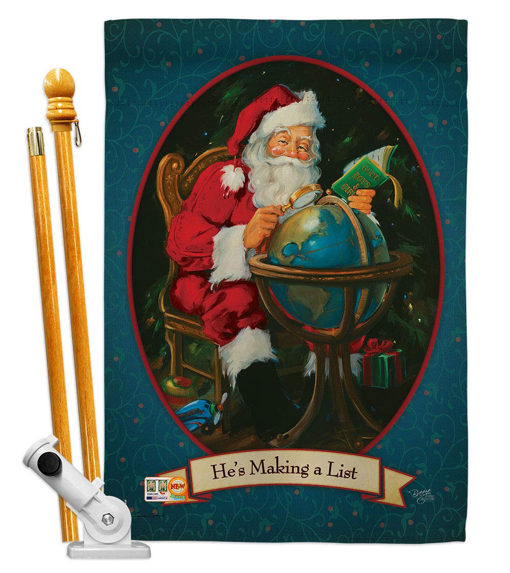 Christmas House Flag Set 28x40 - Winter Decor for Holiday Yard
