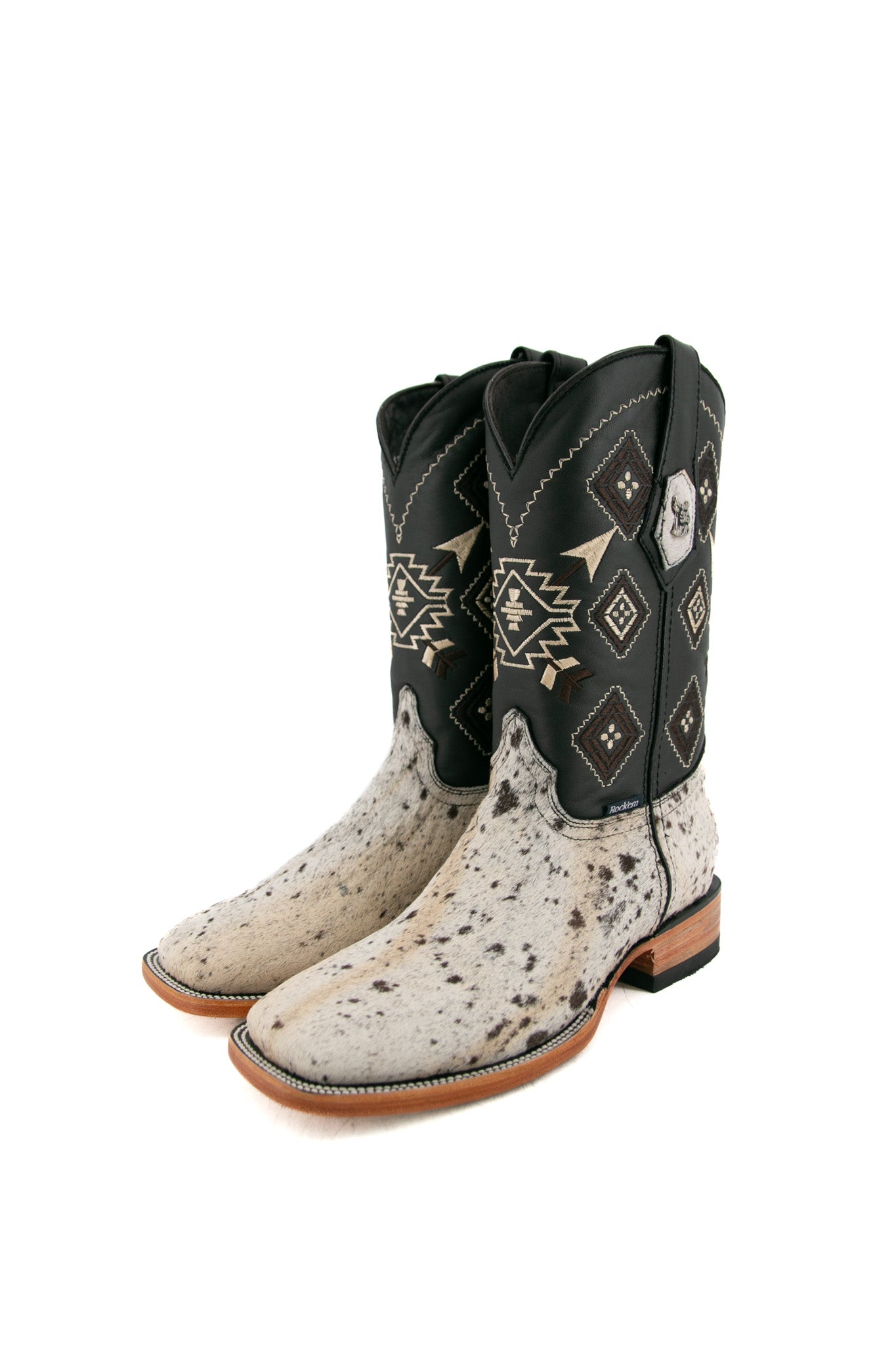 Men's Genuine Cowhide Square Toe Cowboy Boots - Size 6.5 (Box CM7) - Western Style Riding & Country Fashion - Perfect for Rodeo, Line Dancing & Outdoor Adventures