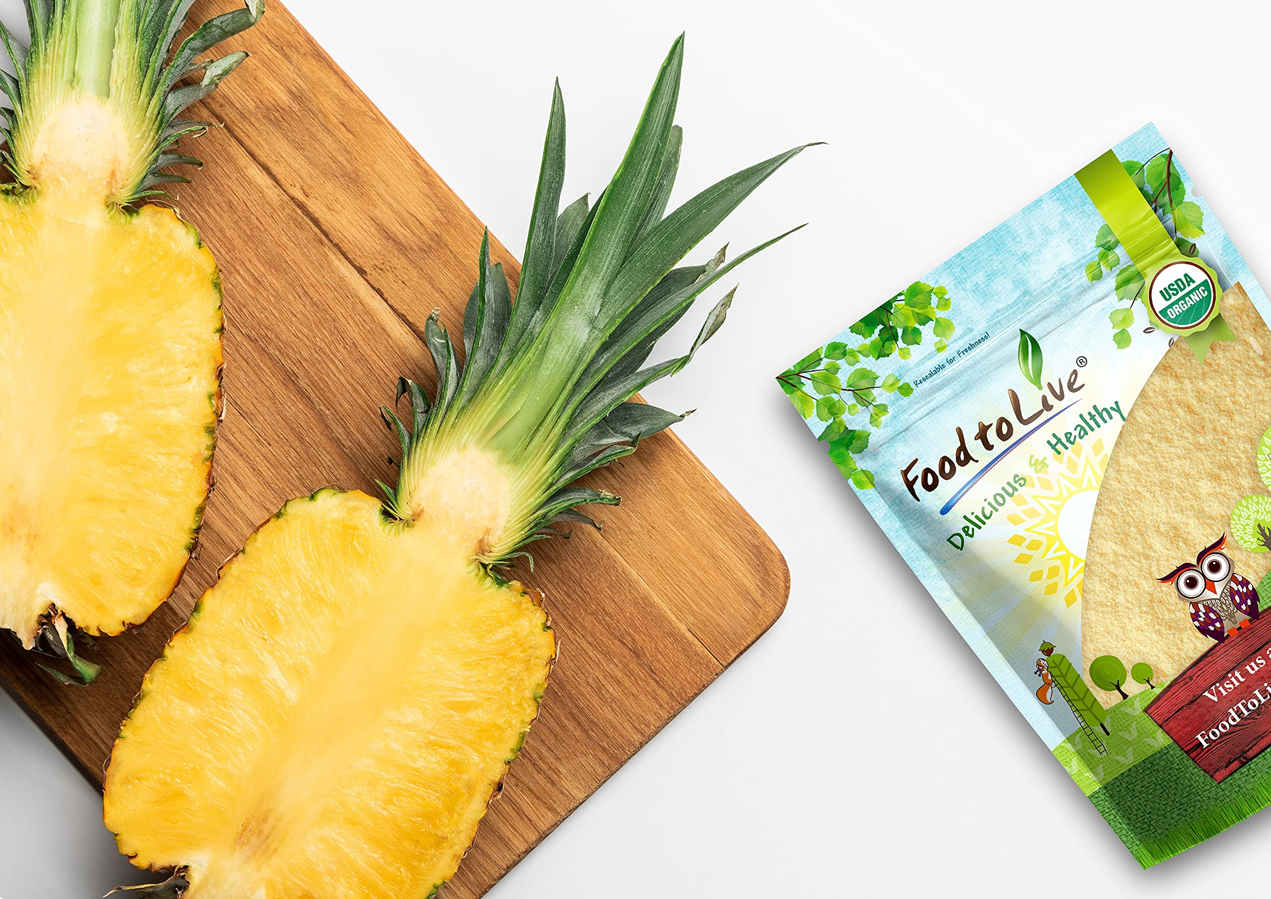 Organic Pineapple Powder 18 lbs - Non-GMO, Vegan, Unsulfured, Bulk Dried Fruit Powder - Perfect for Baking, Juicing, Smoothies & Healthy Snacks