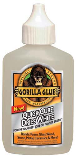 Gorilla Glue Quick Cure Adhesive 2oz - Strong Instant Bonding Glue for Wood, Metal, Ceramic - Perfect for DIY Projects, Home Repairs & Crafting