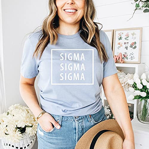 Sigma Sigma Sigma Box Tee - Comfortable Cotton Graphic T-Shirt for Sorority Sisters | Perfect for Greek Life Events, College Parties & Casual Wear