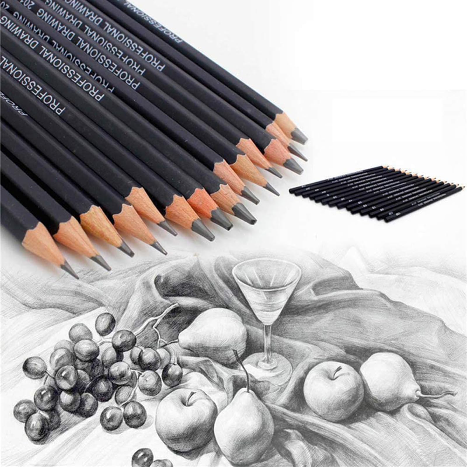 38-Piece Professional Drawing Pencil Set - Graphite & Charcoal Sketching Pencils for Artists & Beginners | Perfect for Sketching, Shading, and Art Projects