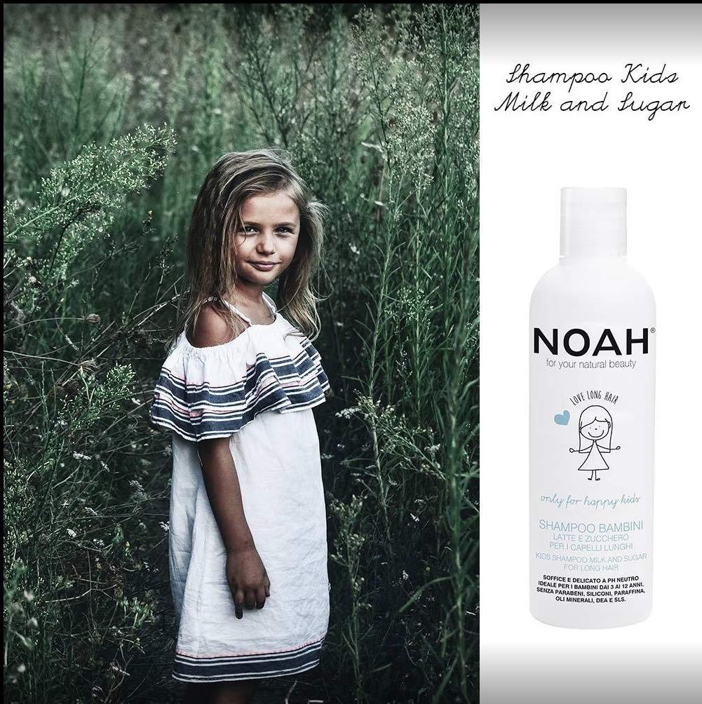 Kids Organic Detangling Shampoo with Milk Protein & Sugar | Sulfate-Free, Gentle & Hydrating Formula for Smooth Hair | 8.5 fl.oz | Perfect for Daily Use & Sensitive Scalp Care
