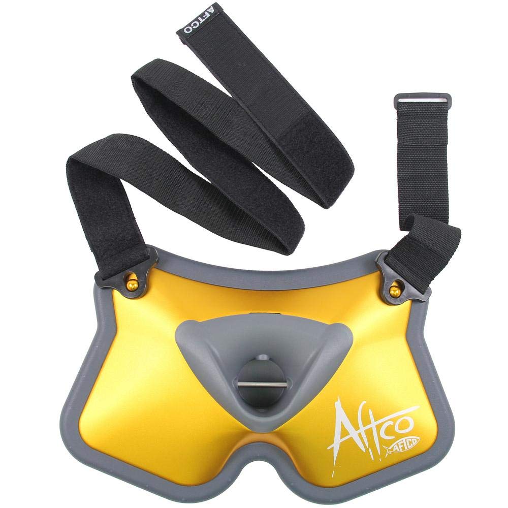 AFTCO Unisex Adult Waist Fishing Belt - Gold AFB-2 Socorro Medium US Size | Comfortable & Durable Fishing Gear for Saltwater & Freshwater Anglers