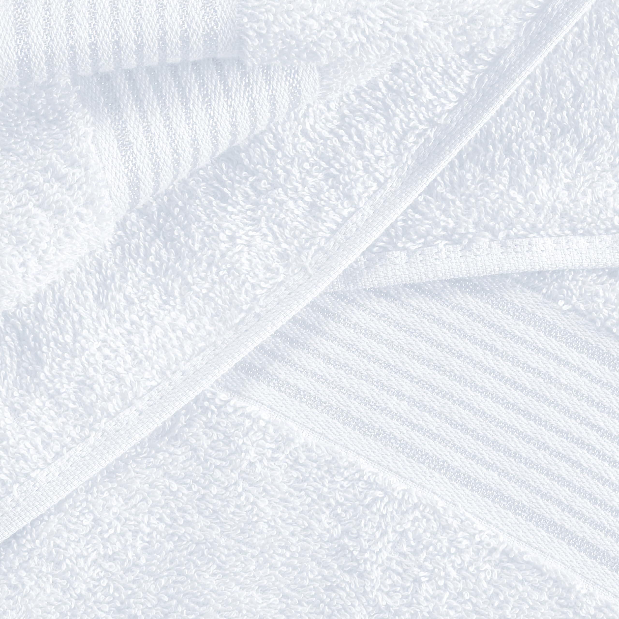 Belizzi Home 2-Pack Oversized Cotton Bath Towels 28x55 Inches - Ultra Absorbent, Quick Dry & Lightweight - Perfect for Gym, Travel, Camping, Pool & Spa - White
