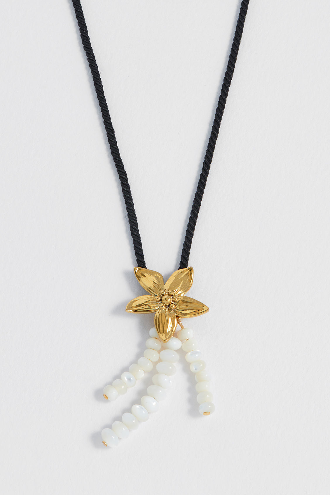 Elegant Pearl and Floral Beaded Cord Necklace for Women - Perfect for Weddings, Parties & Everyday Wear