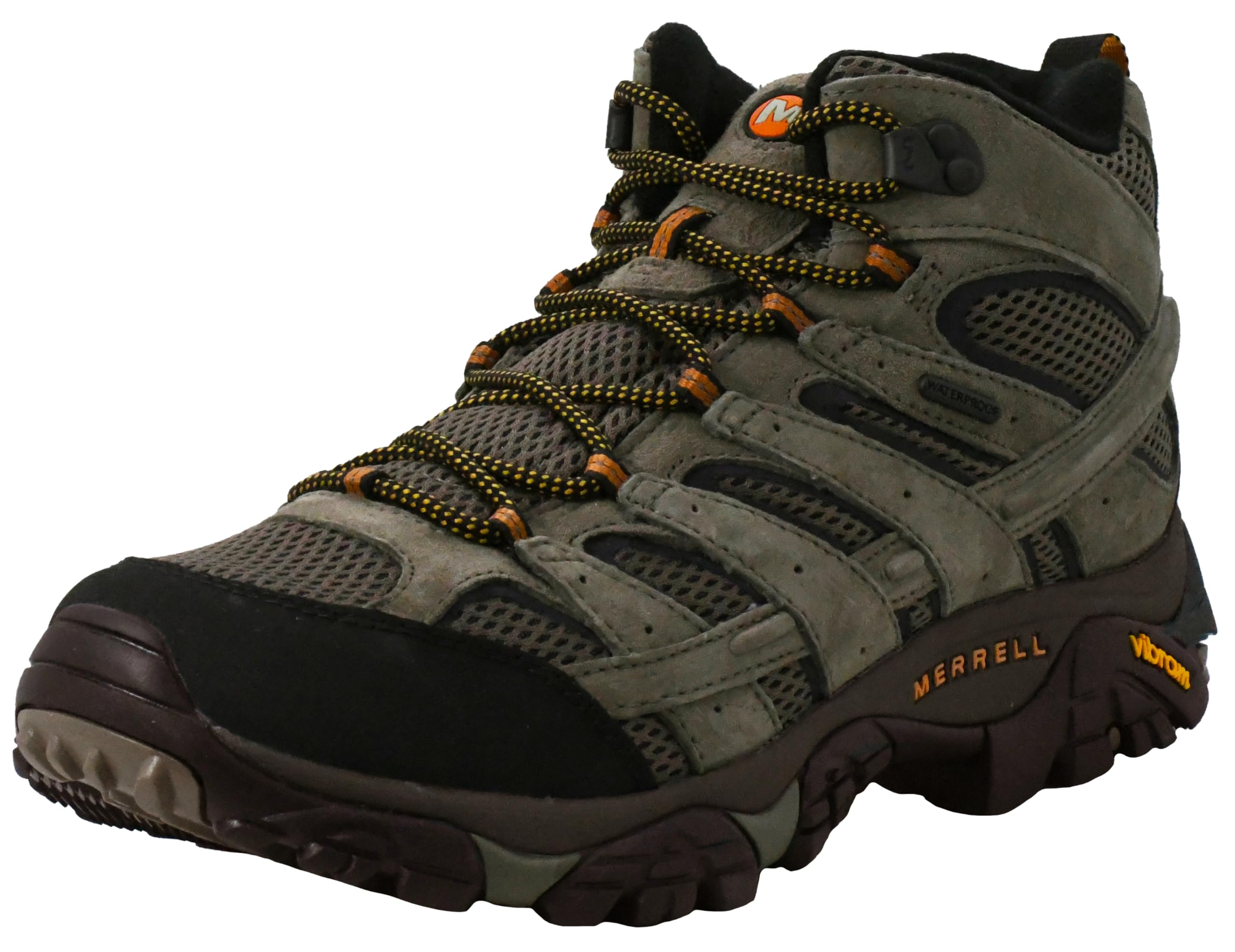 Merrell Men's Moab 2 Mid Waterproof Hiking Boots - Lightweight & Durable Outdoor Shoes for Trail Walking, Camping & Mountain Climbing