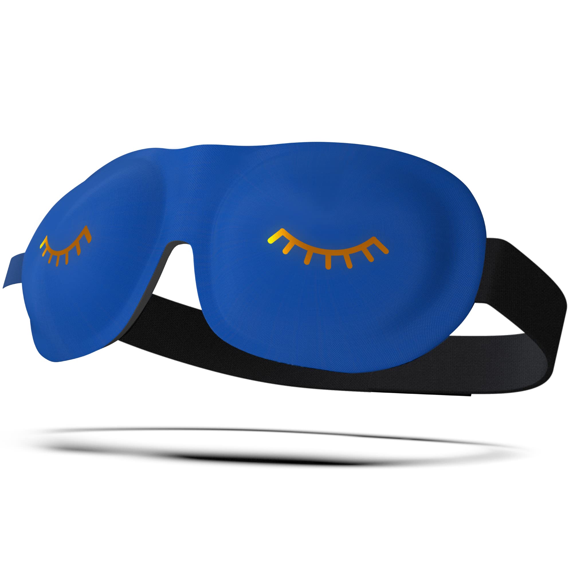 SMUG 100% Blackout Sleep Mask for Men & Women - Eyelash Friendly Contoured Eye Mask with Adjustable Straps | Perfect for Travel, Deep Sleeping & Light Sensitivity Relief | Comfortable Blindfold for Night & Day Use