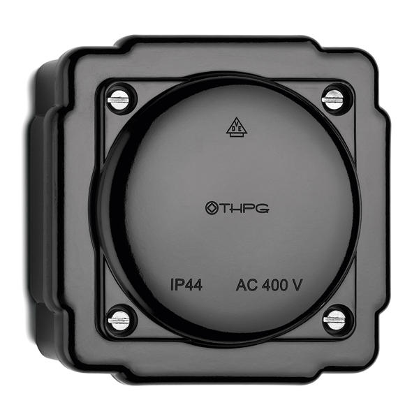 Black Bakelite IP44 Junction Box - Durable Electrical Connector for Home, Garage & Outdoor Wiring Projects