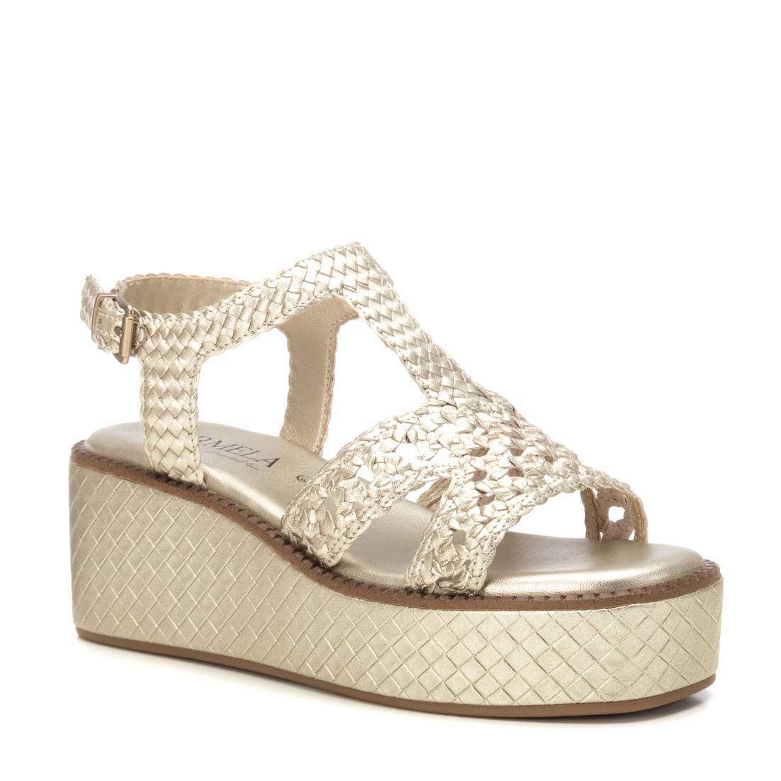 CARMELA Women's Gold Wedge Sandals - Comfortable High Heel Summer Shoes for Beach, Party & Casual Wear