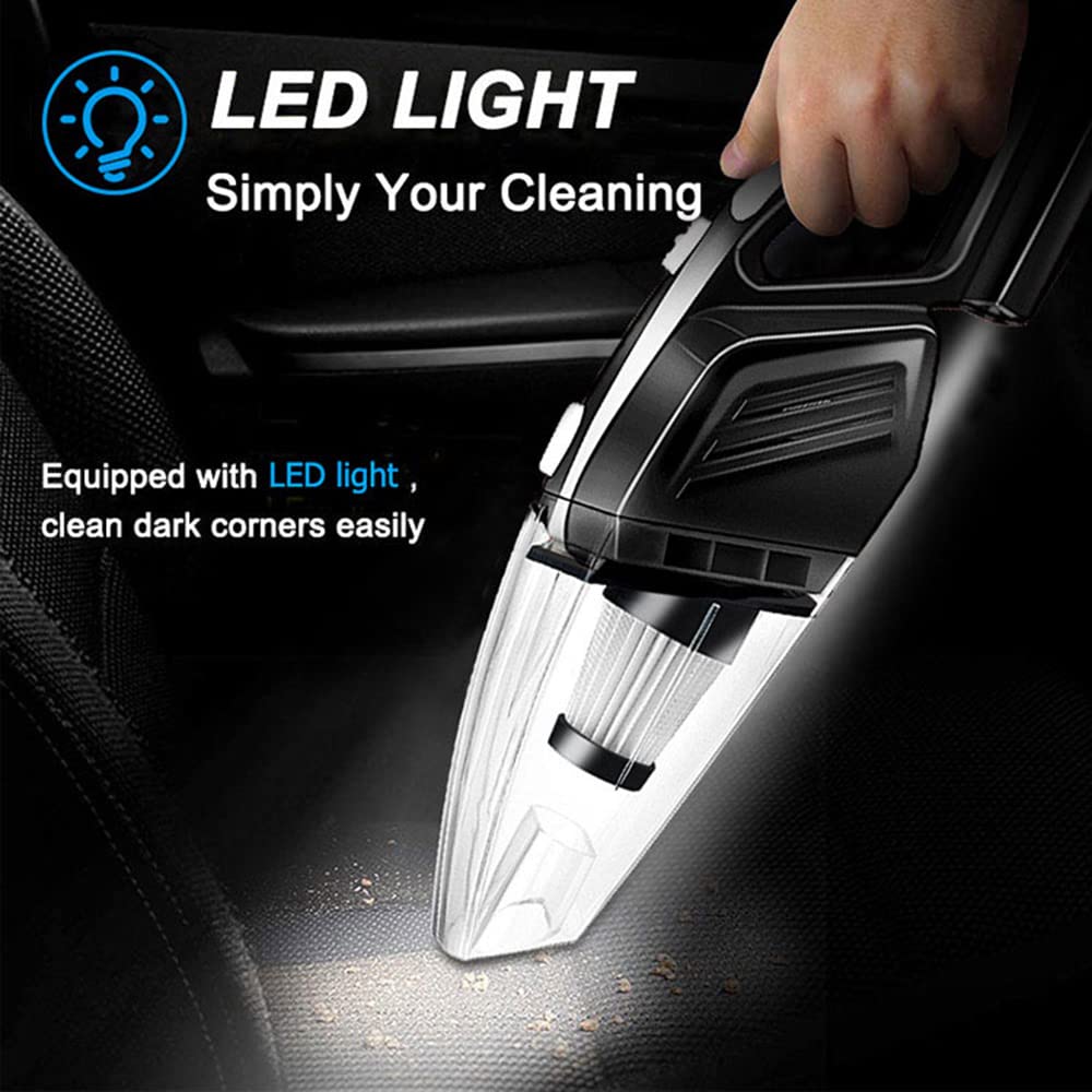 Powerful 6KPA Car Vacuum Cleaner - Compact for Car & Home Use