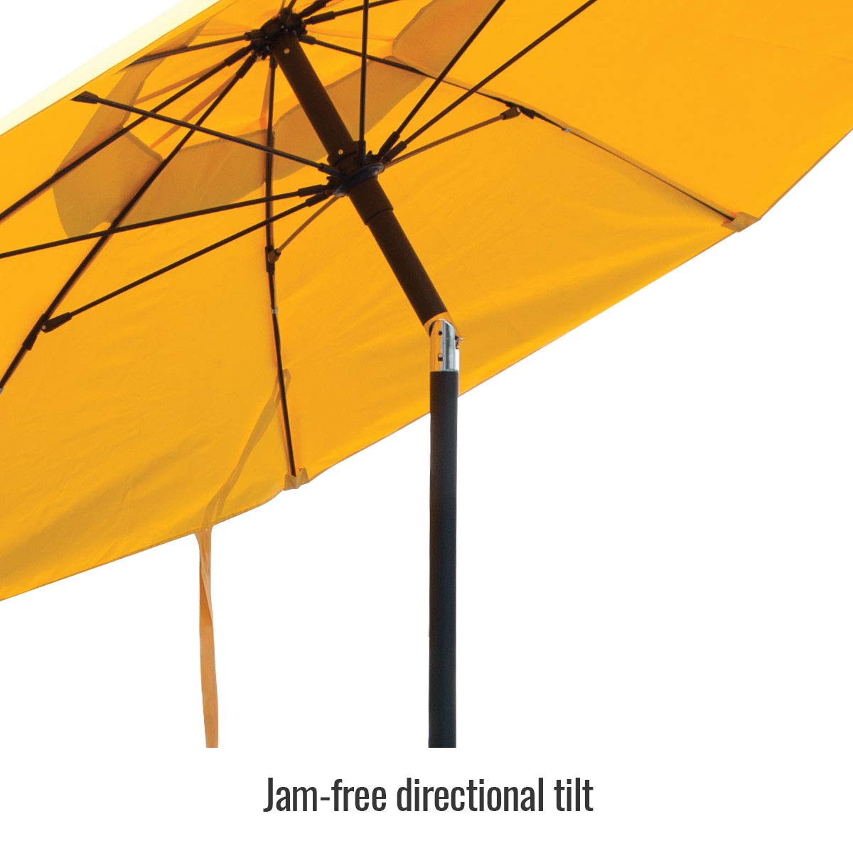 Black Stallion UB150 FR Industrial Umbrella with Tripod Stand - Heavy Duty Sun Shade for Outdoor Events, Construction Sites & Backyard Use
