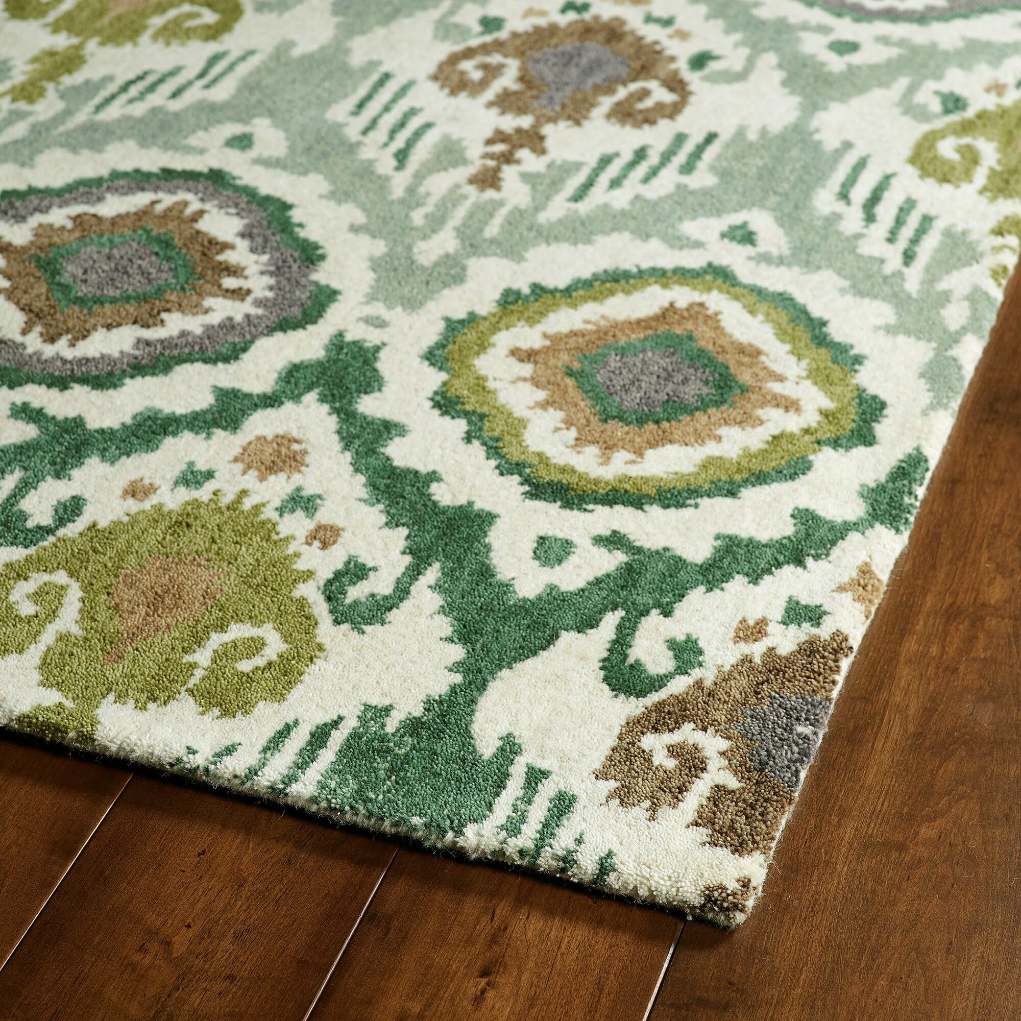 Kaleen Rugs Global Inspirations Handmade Green Area Rug 2'6
