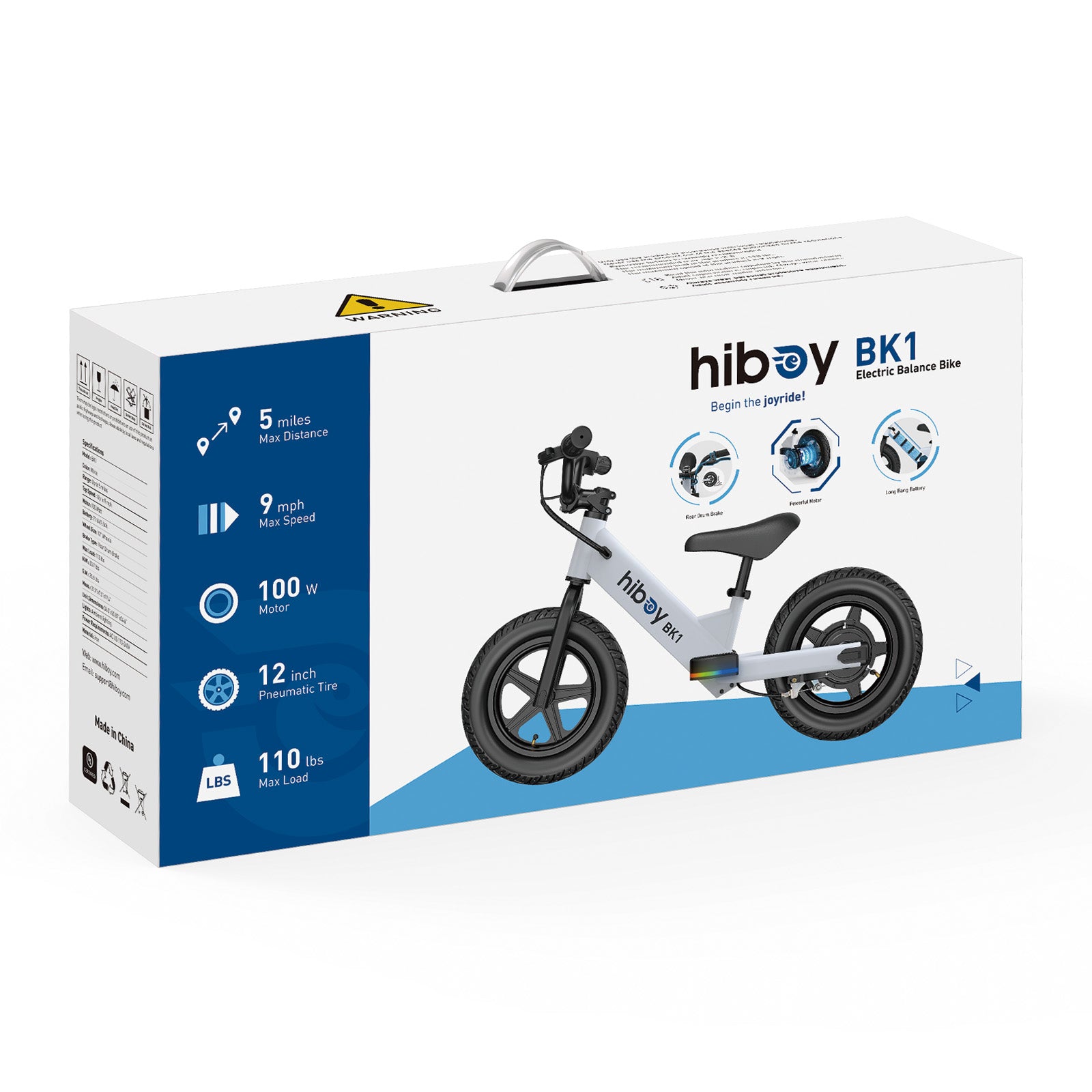 Hiboy BK1 Kids Electric Balance Bike - Self-Balancing Scooter for Boys & Girls Ages 6-12 - Perfect for Commuting, Outdoor Play & Learning to Ride