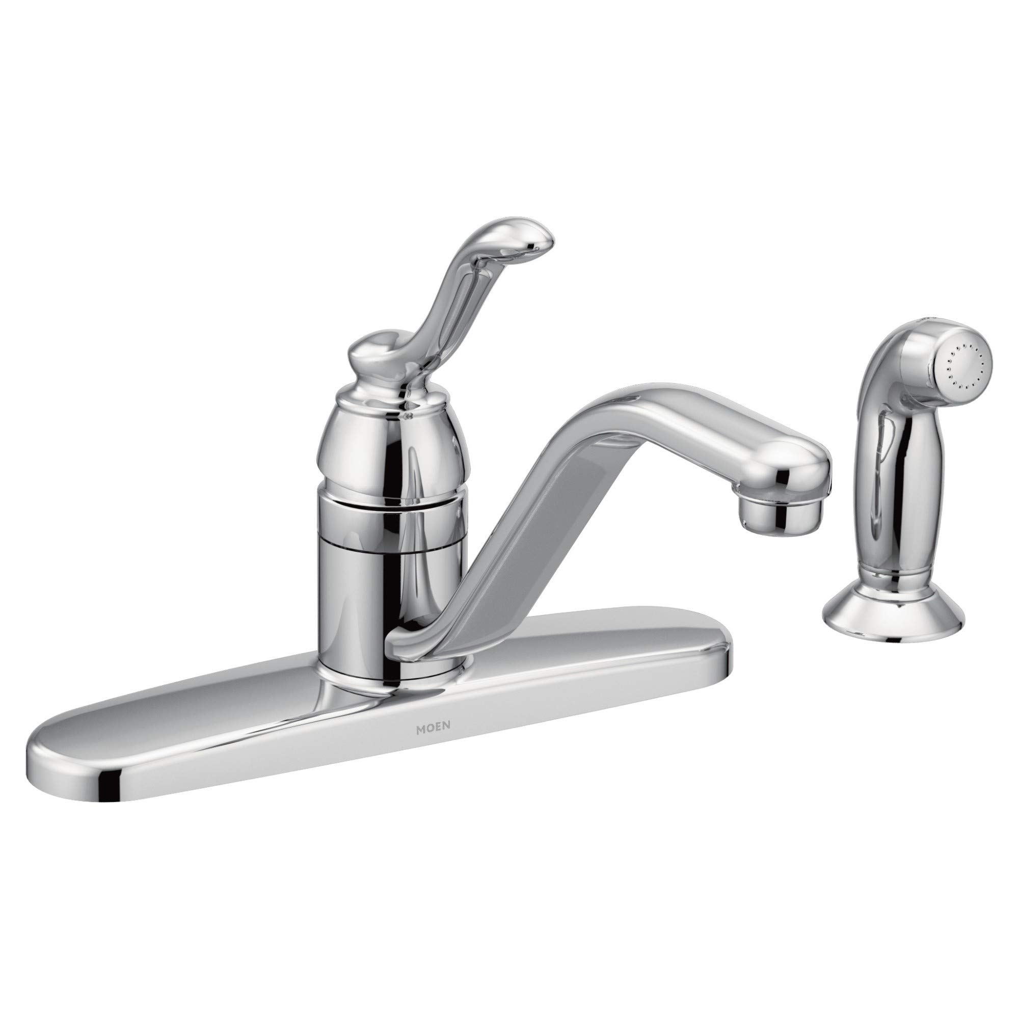 Moen 7051 Chrome One-Handle Kitchen Fact - High Arc Pull Down Sprayer, Single Handle Stainless Steel Sink Faucet for Modern Kitchens, Perfect for Cooking, Washing Dishes & Food Prep