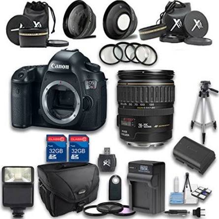 Canon EOS 5DS R DSLR Camera with 28-135mm f/3.5-5.6 IS USM Lens Kit - Includes Wide Angle & Telephoto Lens, 32GB Memory Card, Macro Bundle, Flash Light - Perfect for Professional Photography, Travel & Portrait Shots