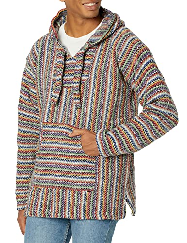 Premium Baja Hoodie Sweatshirt - Soft Pullover Poncho with Funny Guy Mugs Design | Cozy Loungewear for Camping, Beach & Casual Outings