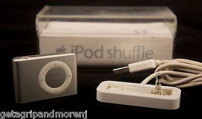 Apple iPod Shuffle 2nd Generation 1GB Silver MA564LL/A - Portable Music Player for Running, Gym & Travel