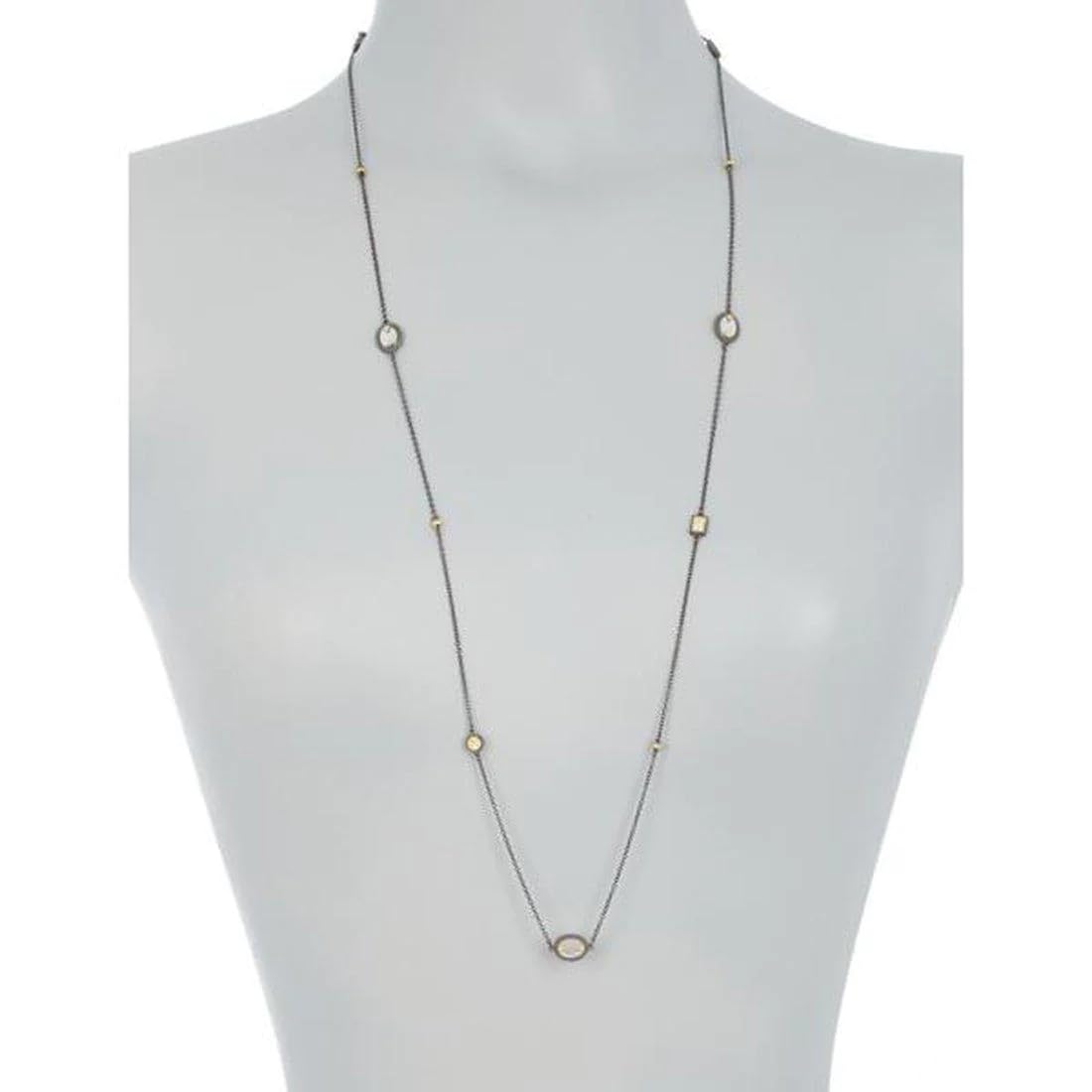 Freida Rothman Imperial Mother of Pearl Station Necklace - Elegant Pearl Jewelry for Women, Luxury Layering Necklace for Everyday Wear, Perfect Gift for Mother's Day, Anniversary & Special Occasions