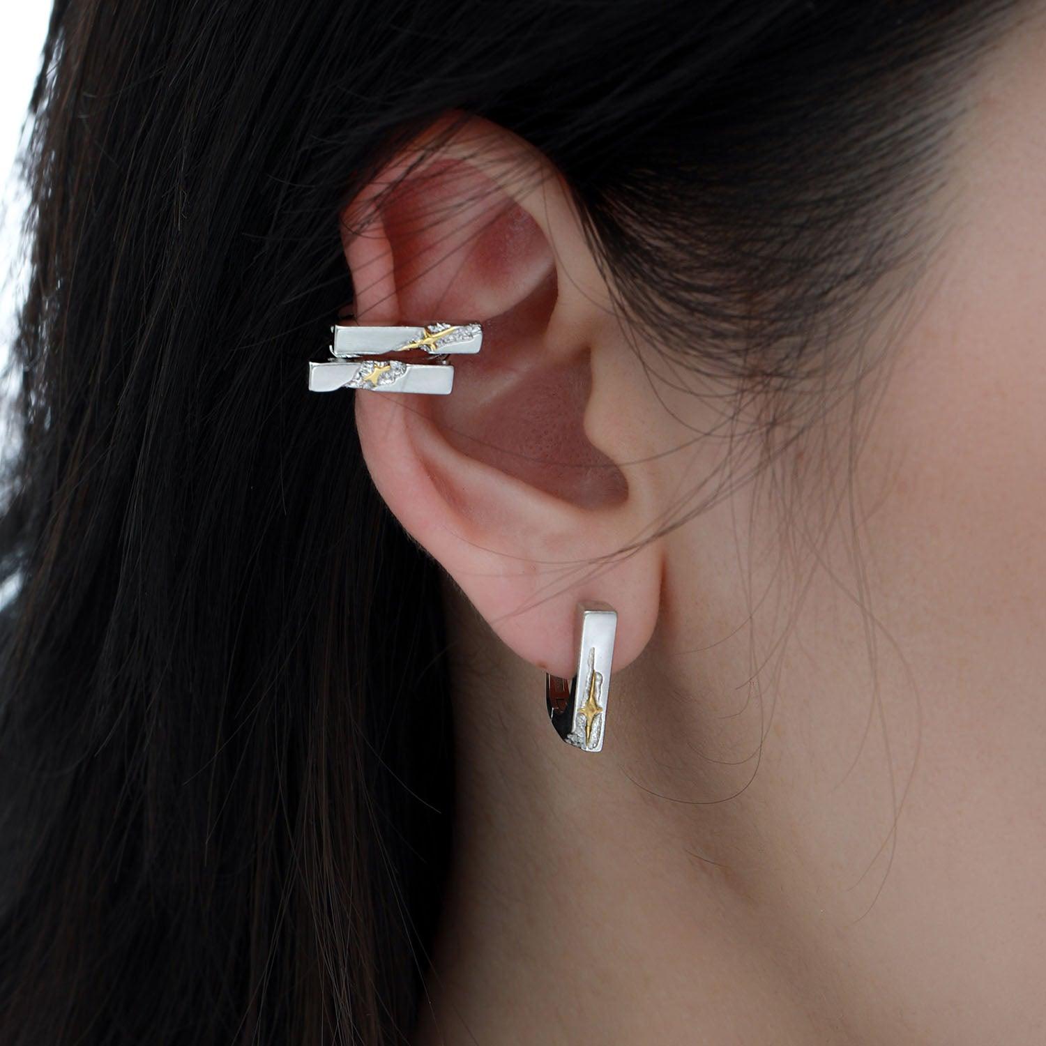 Starfall Y2K Ear Clips - Trendy 2000s Retro Fashion Earrings for Women & Girls | Perfect for Parties, Concerts & Everyday Wear
