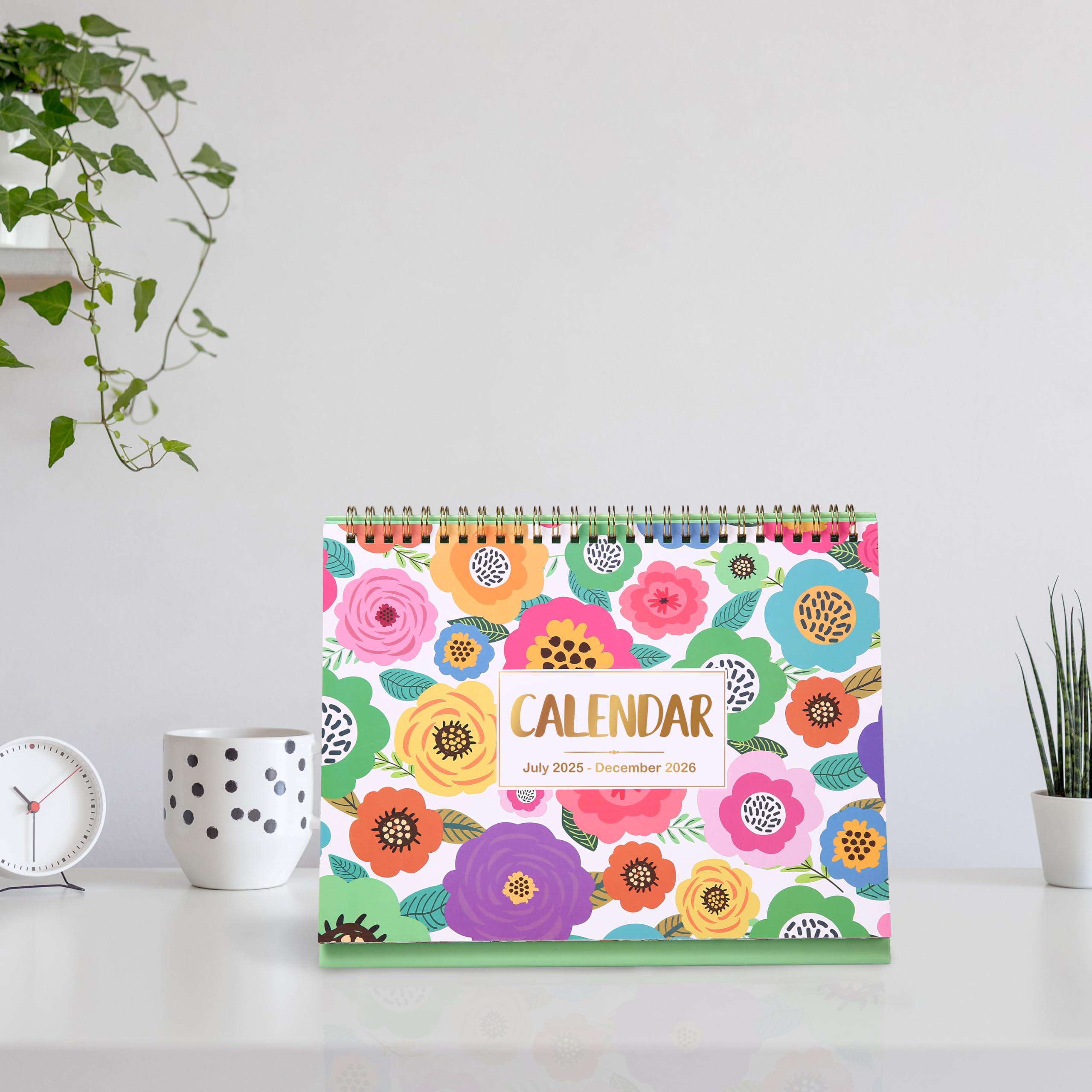 2025-2026 Standing Flip Desk Calendar | 18-Month Planner (July 2025 - December 2026) | 9.8