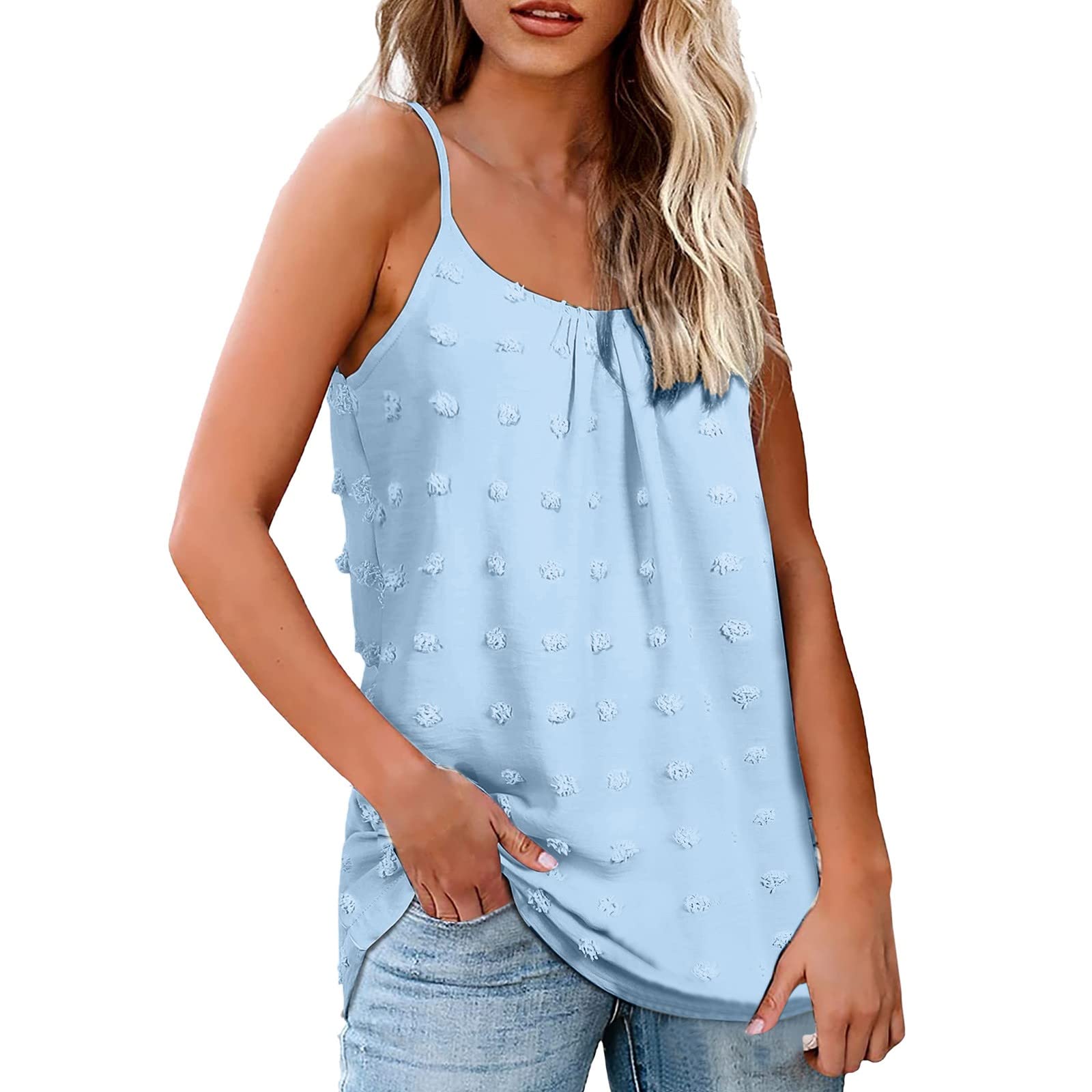 Women's Summer Chiffon Tank Top - Adjustable Spaghetti Strap Sleeveless Camisole for Dance, Yoga & Casual Wear - Black Crop Top