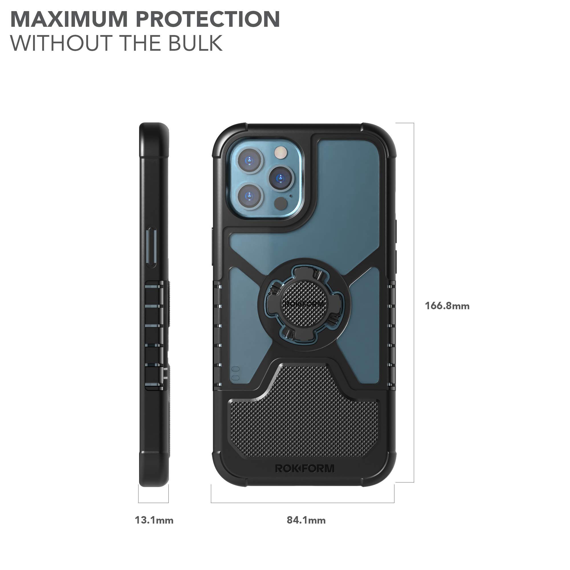ROKFORM iPhone 12 Pro Max Magnetic Protective Case with Twist Lock - Slim Shockproof Crystal Clear Case for Apple Smartphone, Perfect for Outdoor Adventures and Daily Use