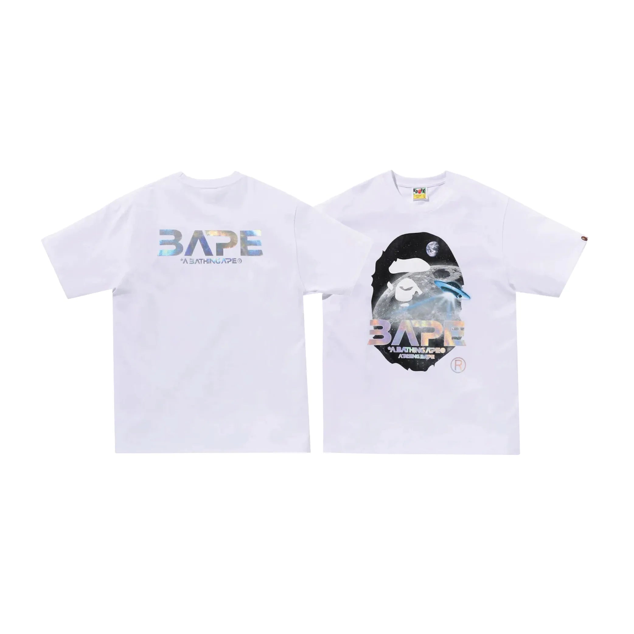 BAPE A Bathing Ape Moon Photo Ape Head Graphic T-Shirt - Streetwear Fashion for Men | Casual Wear & Urban Style Outfits