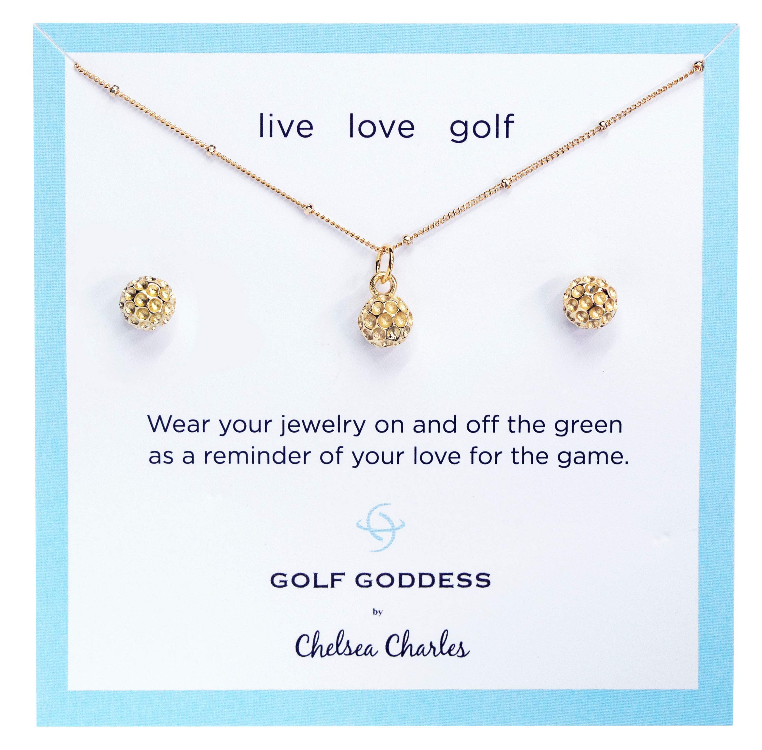 Golf Ball Charm Necklace - Elegant Golf Jewelry for Women & Men - Perfect Gift for Golf Lovers & Players (Sports, Casual Wear, Special Occasions)