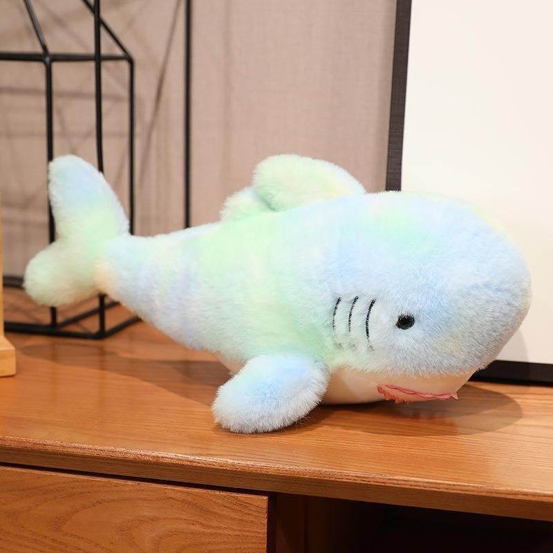 Rainbow Mermaid Shark Plush Toy - Soft & Cute Stuffed Animal for Kids, Girls & Boys - Perfect for Bedroom Decor, Birthday Gifts & Cuddling