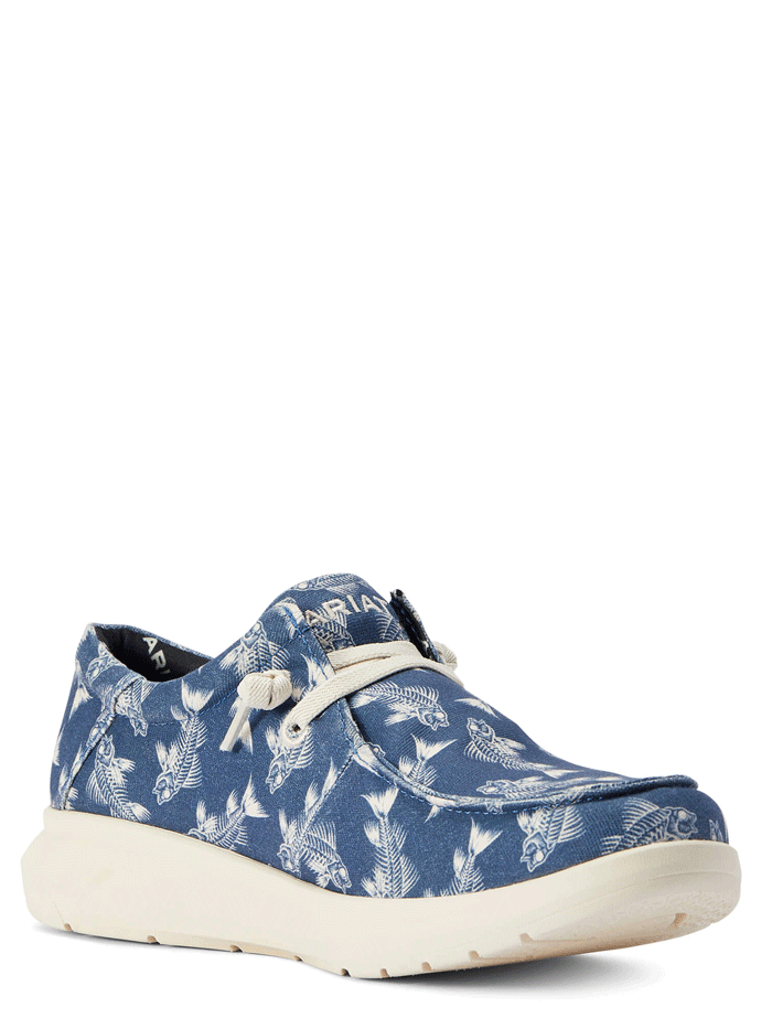 Ariat Men's Hilo Stretch Lace-Up Shoes - Bonefish Blue (10042500) | Comfortable Work & Casual Shoes for Outdoor Activities