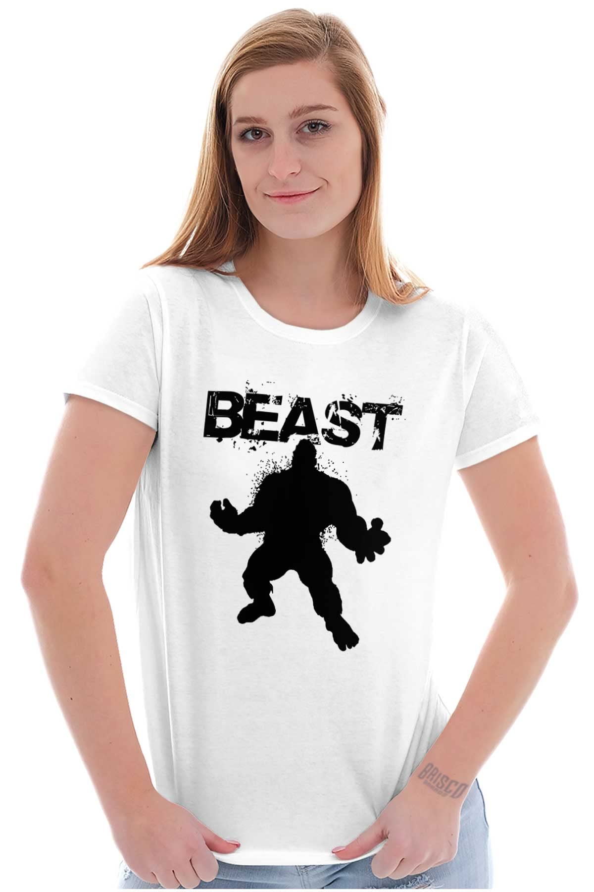 Brisco Brands Beast Gym Fitness Meathead Women's Graphic Tee - Junior Workout Tank Top for Gym, Running & Casual Wear