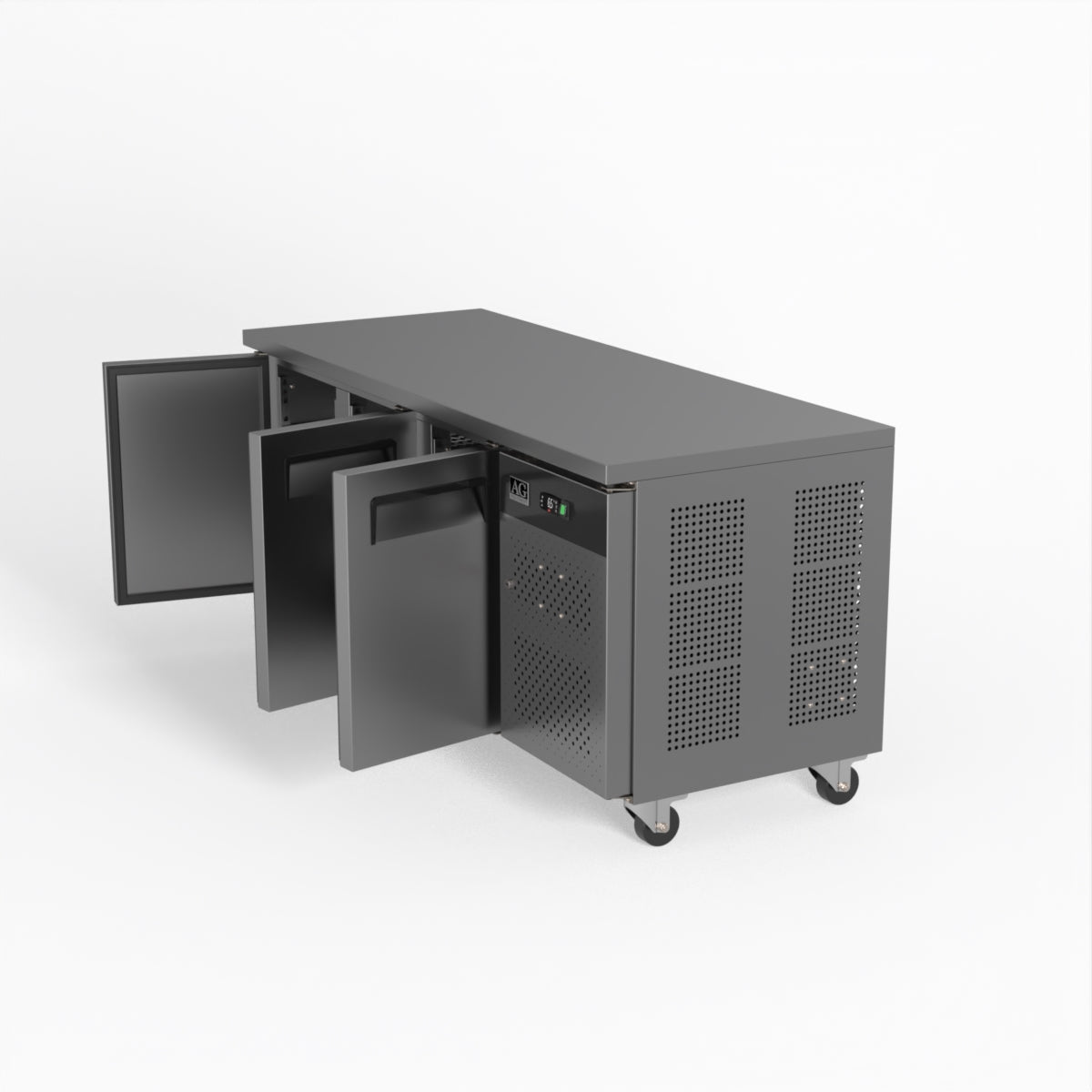 Commercial Refrigerator 700mm Depth - AG Three Door Under Counter Fridge GNX3100TN for Restaurants, Bars & Catering Businesses