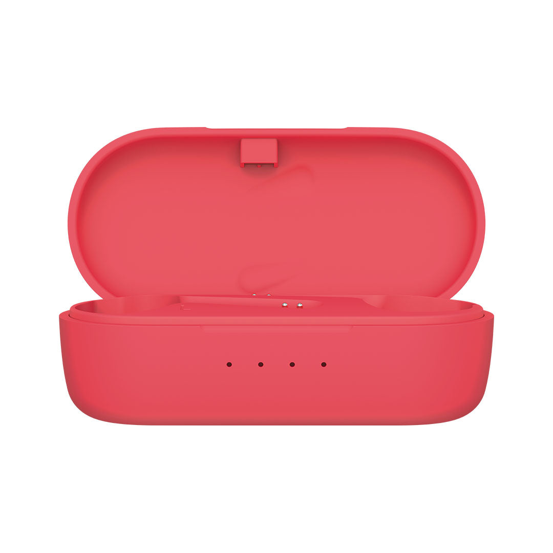 Defunc True Basic True Wireless Earbuds - Red | Bluetooth Headphones with Noise Cancelling for Gym, Running & Travel