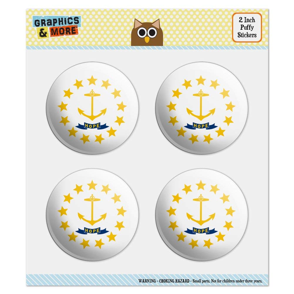 Rhode Island State Flag Puffy Bubble Dome Stickers for Scrapbooking, DIY Crafts, and Decoration - Perfect for Journals, Planners, and School Projects