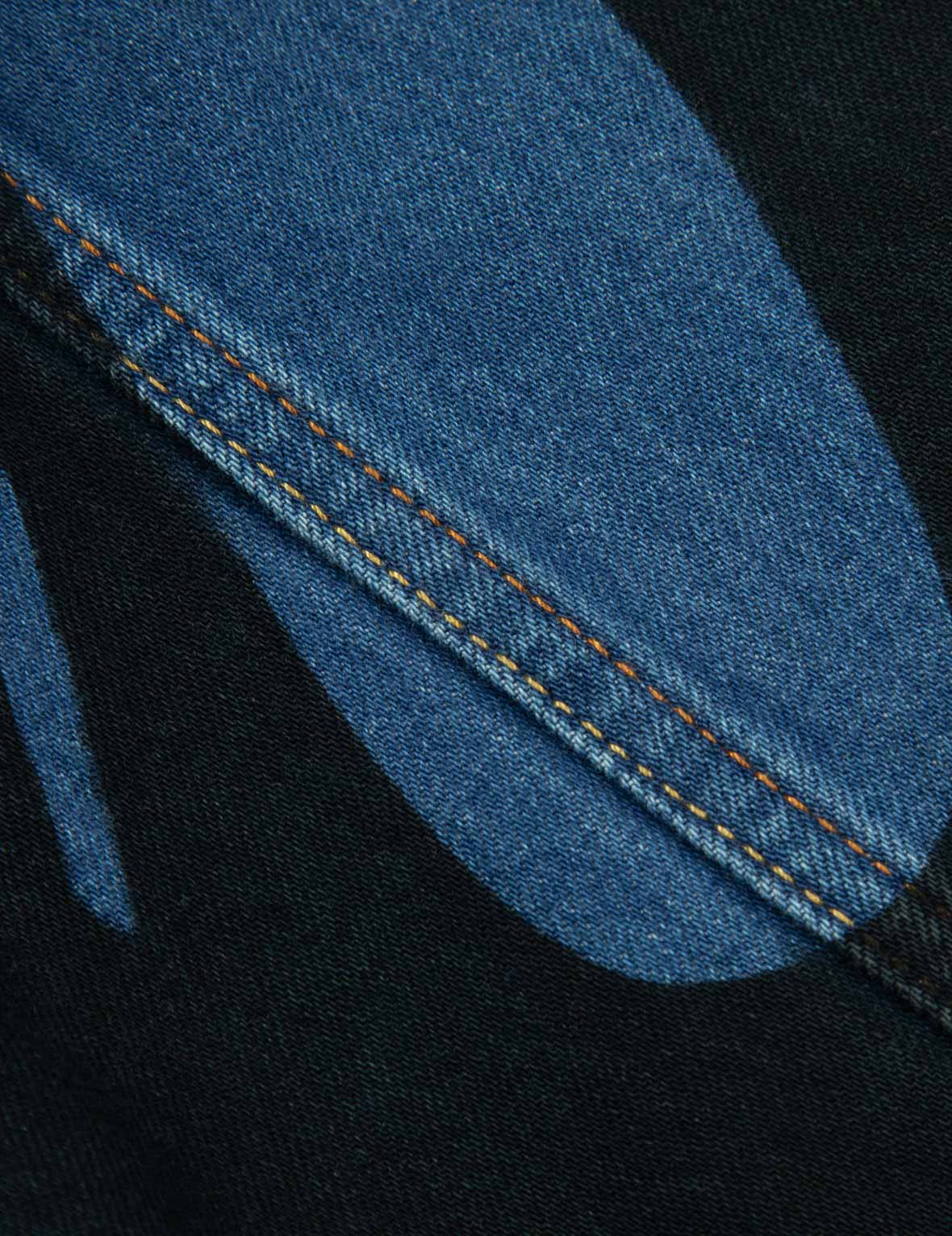 Vintage Overdye Logo & Seagull Relaxed Fit Denim Jacket for Men - Casual Streetwear, Layering Essential for Fall & Spring Outfits