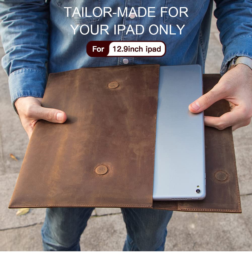 Premium Genuine Leather iPad Sleeve 12.9